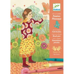   Djeco Festés és színezés filctollal - Kert varázs - Spellbound