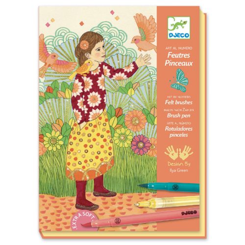 Djeco Festés és színezés filctollal - Kert varázs - Spellbound