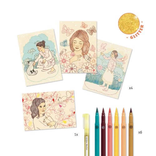 Djeco Festés és színezés filctollal - Kert varázs - Spellbound