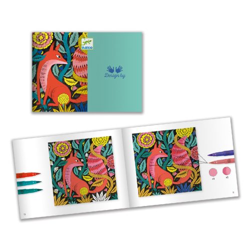 Djeco Festés és színezés filctollal - Fantázia kerekerdő 3D - Fantasy forest 3D