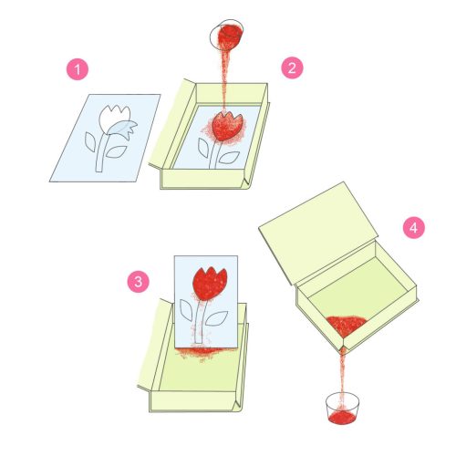 Djeco Homokkép készítés - Szivárványos halak - Fish rainbows