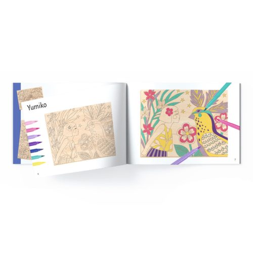 Djeco Művészeti műhely - Színező lánykák - Sweet girls