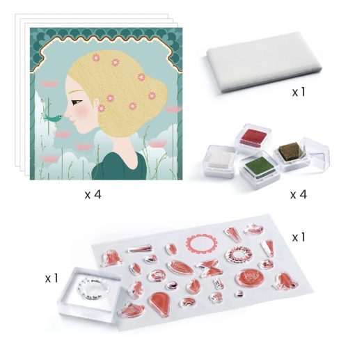 Djeco Kreatív nyomdakészlet - Minták és dekorációk - Patterns and decorations