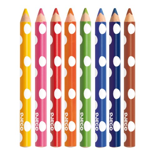 Djeco Színesceruza készlet piciknek - 8 szín - 8 colouring pencils for little ones