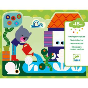   Djeco Vízzel színező készlet - Bújócska a kertben - Hidden in the garden