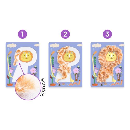 Djeco Kollázs műhely - Bolyhos barátok gyapjúval és tépőzárral - Wool and Velcro - Fluffy friends!