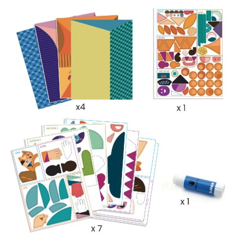 Djeco Művészeti műhely - Kockafejek - Inspired by Pablo Picasso - Square Heads