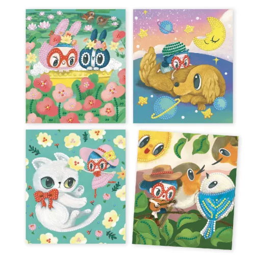 Djeco Artistic Diams - Gyémántszemes kirakó - Barátok - Friendships