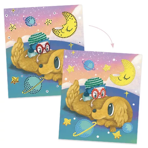 Djeco Artistic Diams - Gyémántszemes kirakó - Barátok - Friendships