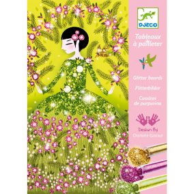   Djeco Csillámkép készítés - Csillogó ruhák - Glitter dresses