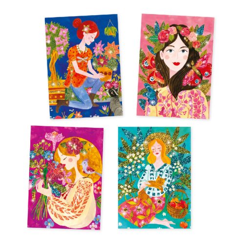 Djeco Csillámkép készítés - A virágok illata - The scent of flowers