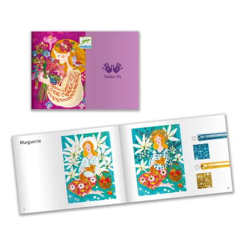 Djeco Csillámkép készítés - A virágok illata - The scent of flowers