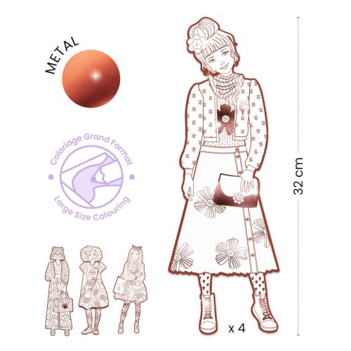 Djeco Színezés - Nina Divat - Nina and friends