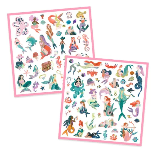 Djeco Matricák - Csillogó sellők - Sparkly mermaids