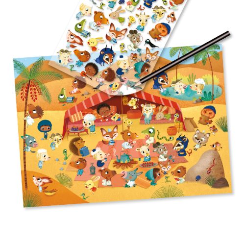 Djeco Satírozó képkészítés - Tájak - Savannah, desert, and North Pole: time for fun!