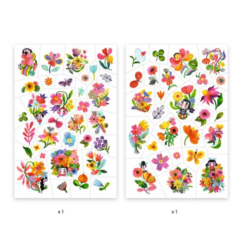 Tetováló matricák - Virág akvarell - Aqua flor