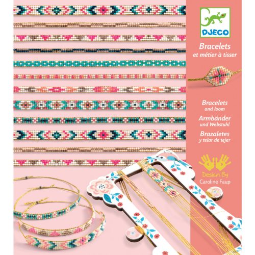 Djeco Ékszerkészítő készlet - Karkötők gyöngyszövéssel - Tiny beads