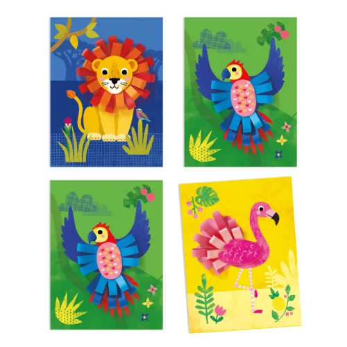 Djeco Kollázs műhely - Ragasztgatós képkészítés - With small loops