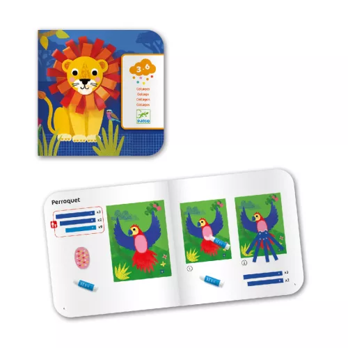 Djeco Kollázs műhely - Ragasztgatós képkészítés - With small loops