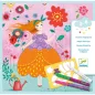   Djeco Színezés és mintakészítés varázsfilccel - Méri szép ruhái - Marie's pretty dresses
