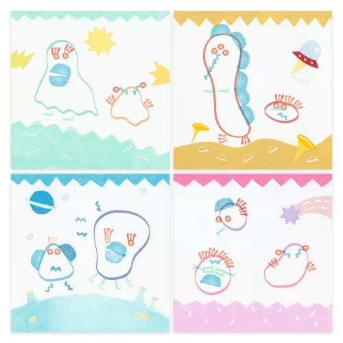 Djeco Kreatív nyomdakészlet - Szörnyikék - Up and away