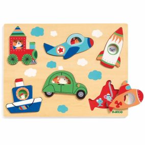   Djeco Formaillesztő, formaberakó - Járműsor - Coucou-vroum