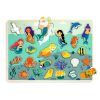 Djeco Formaillesztő, formaberakó - Tengeri alakok - Puzzlo Sea - FSC 100%