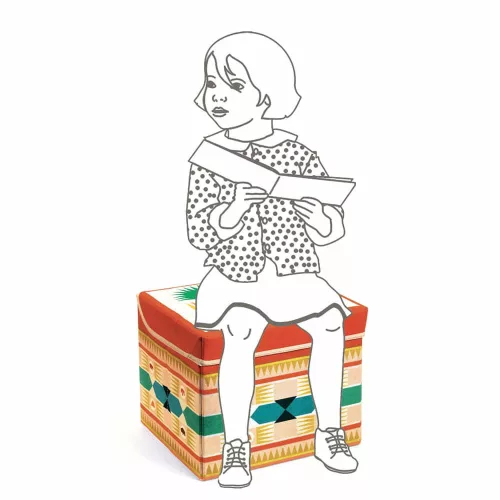 Djeco Játéktároló ülőke - Indián - Teepee toy box