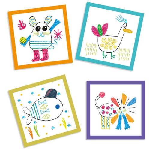 Djeco Kooperatív rajzolás lépésről lépésre - Tréfás állatok - Funny animals