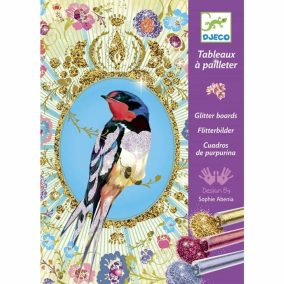   Djeco Csillámkép készítő - Csillogó madarak - Glitter birds