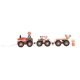 Egmont Toys fa játék traktor 2 pótkocsival