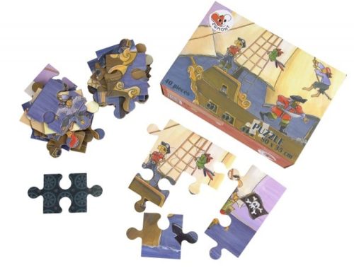 Egmont Toys 40 db-os játék puzzle kofferben – kalózok