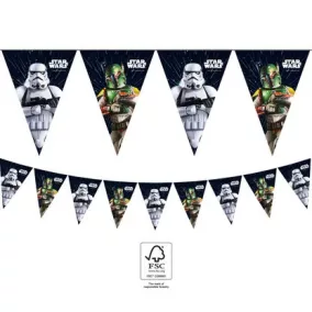 1db papír háromszög zászló STAR WARS GALAXY