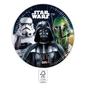 8db 20 cm-es papírtányér STAR WARS GALAXY