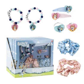   Bluey 8 részes szépségápolási készlet (gyűrű+hajcsat+hajgumi+karkötő)