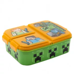 Minecraft 3 rekeszes ételtartó doboz