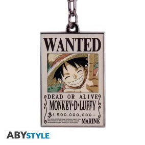 One Piece kulcstartó Wanted Luffy