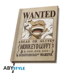 One Piece A5 Jegyzetfüzet Wanted Luffy Wano