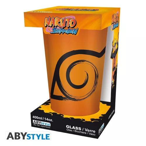 Naruto Shippuden nagy pohár 400ml Konoha & Seal