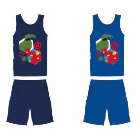   Bosszúállók pamut nyári együttes - trikó-rövidnadrág szett - középkék - 110