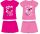Barbie pamut nyári együttes - póló-rövidnadrág szett - pink - 128