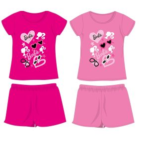   Barbie pamut nyári együttes - póló-rövidnadrág szett - rózsaszín - 110
