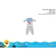 Baby Shark baba pizsama - jersey pamut pizsama - szürke - 86