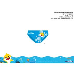   Baby shark baba fürdő alsó kisfiúknak - világoskék - 92
