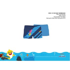   Baby shark baba fürdő boxer kisfiúknak - világoskék - 80