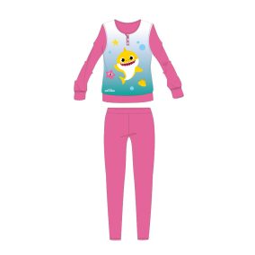   Baby Shark gyerek pizsama kislányoknak - jersey pamut pizsama - rózsaszín - 110
