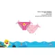Baby Shark baba fürdőruha alsó kislányoknak - világosrózsaszín - 80