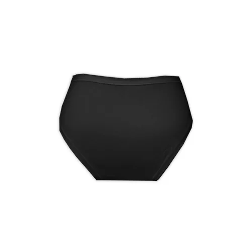 Női alsó - vastag oldalrésszel - elől csipke betéttel díszítve - fekete - XL