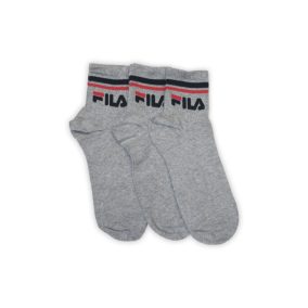   Fila unisex pamut zokni - rövid állású zokni - bordázott szár - 3 pár - szürke - 39-42