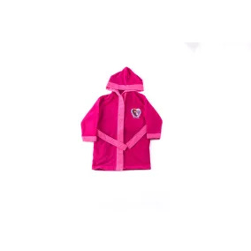   Gyerek köntös - Mikroszálas kapucnis - Jégvarázs - 122-128 - pink
